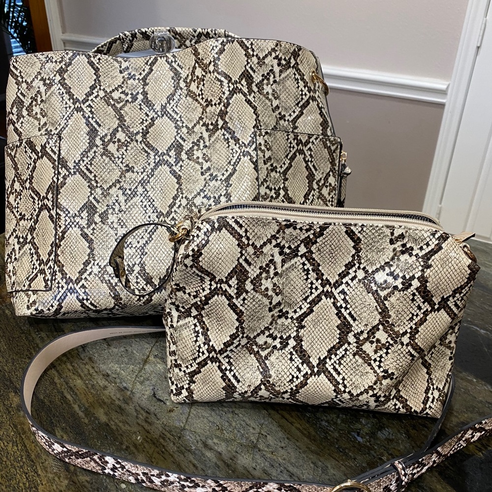 Faux Snake Skin Bag